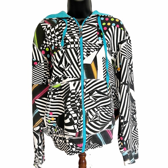 Volcom Other - Vintage Y2K Volcom Geometric Jungle Op Jacket Hoodie | Size S